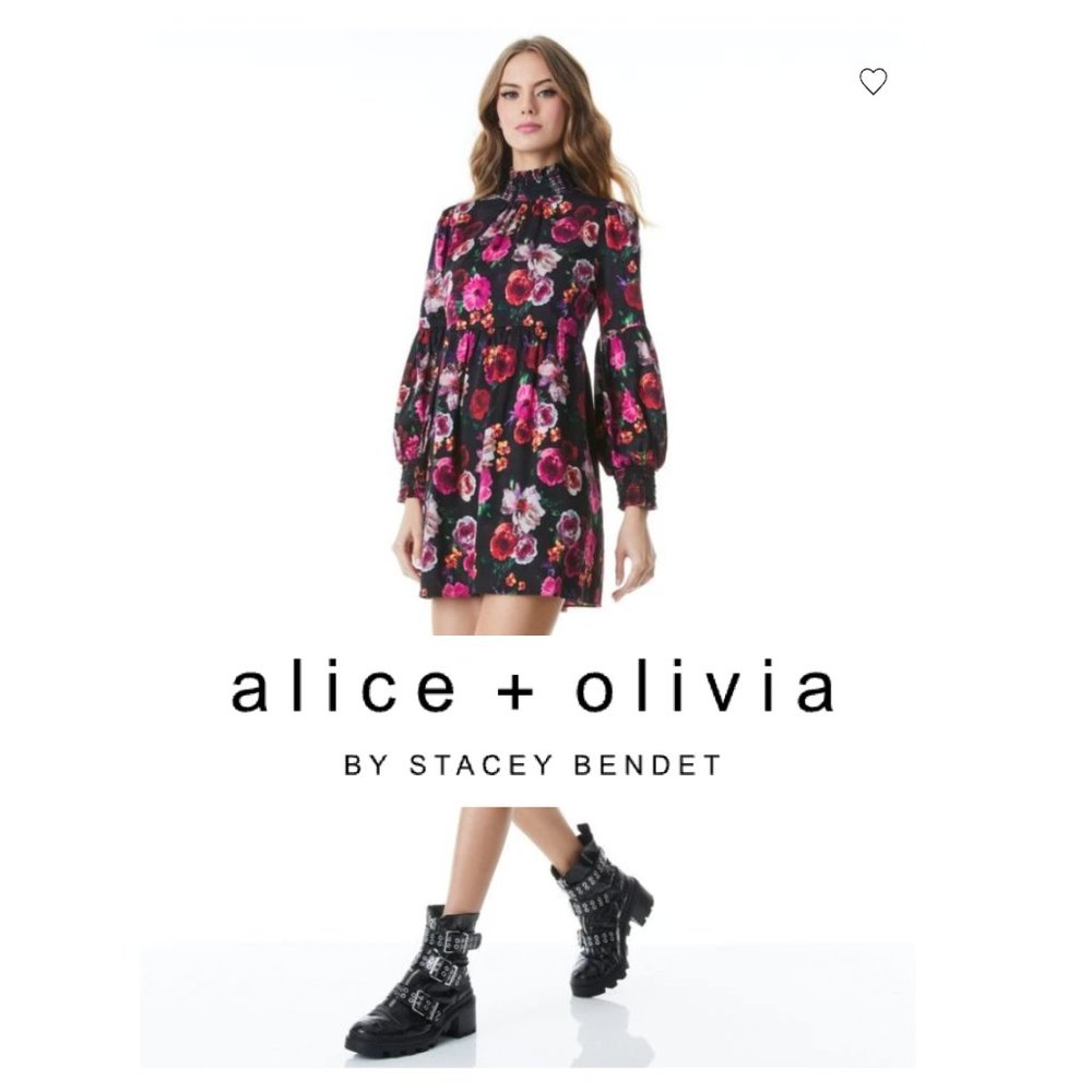 ALICE + OLIVIA Thea Floral Babydoll Dress